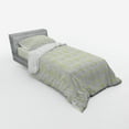 thumbnail image 3 of Ambesonne Victorian Bedding Set 4 Pcs, Flowers Leaf Swirl, Queen, Pale Grey and Marigold, 3 of 3