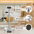 thumbnail image 5 of 2 Pack Stainless Steel Free Standing Paper Towel Holder, Easy Loading Counter Top Paper Towel Holder for Kitchen Bedroom and Bathroom (Silver), 5 of 5