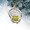 thumbnail image 1 of Christmas Decor Hangs Personalized Softball Glove Ornament Softball Custom Name Ornament Softball Glove Flat Ornament Softball Lover Custom Softball Team Gift For Softball Player Softbal Ornament, 1 of 4