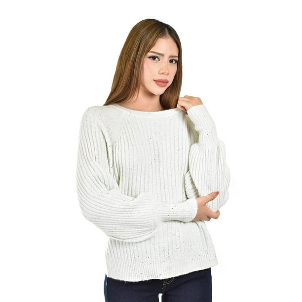 Suéter de punto con brillo Roman Fashion /Juvenil, 9388 (Blanco) blanco M