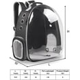 thumbnail image 6 of Wattne Backpack Carrier/Bubble Carrying Bag for Small Medium Dogs Cats, Space Capsule Pet Carrier for Hiking, Travel, Airline Approved - Black, 6 of 7