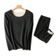 thumbnail image 1 of Conjunto de ropa interior térmica larga para mujer, 2 piezas, forro polar, conjunto de pijama superior e inferior, se puede usar por ambos lados, 1 of 6