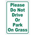 thumbnail image 1 of Do Not Drive Or Park On Grass Sign 8X12 Inch Rust Free Aluminum Easy To Read & Sturdy Keep Out Outdoor Metal Signs For Home Farm Yard, 1 of 6