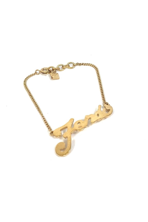 Pre-Owned FENDI Fendi Accessories Bracelet Logo Metal Women's Gold (Good)