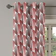 thumbnail image 2 of Ambesonne Modern Art Grommet Curtain, Abstract Ellipse Curves, 50" x 108", Vermilion White, 2 of 6