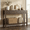Retro, variant on Asofer 3-Drawer Sofa Table, Modern Console with 2-Tier Open Shelf & Metal Round Handles, Large Storage for Entryway, Black