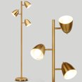 thumbnail image 3 of Brightech Jacob Réglable 3 Lumière Arbre Lampadaire Poteau avec Lumières LED, Laiton, 3 of 11