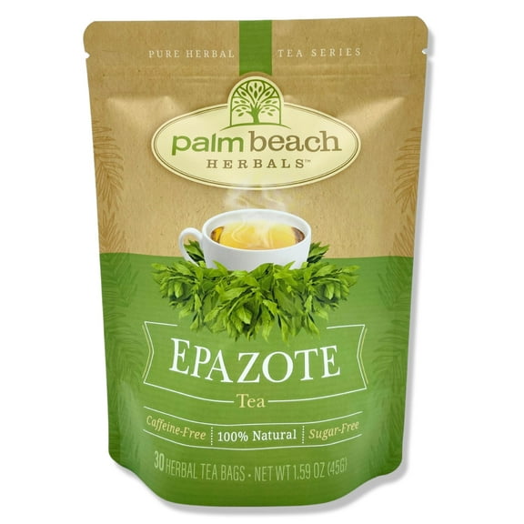 Palm Beach Herbals Epazote Tea, 30 Count Tea Bags, Caffeine-Free | Pure Herbal Tea Series