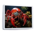 thumbnail image 2 of Designart "Scarlet Mantis Shrimp Portrait" Coastal Coral Under Water Floater Framed Wall Art Prints, 2 of 5