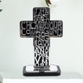 thumbnail image 1 of Escritura Cruz Cristo Cristianismo Reliquias Reliquias Estatuilla Artículos bíblicos Suministros de adorno de oficina Decoración de Pascua de Acción d plata Colco Crucifijo de pie, 1 of 8