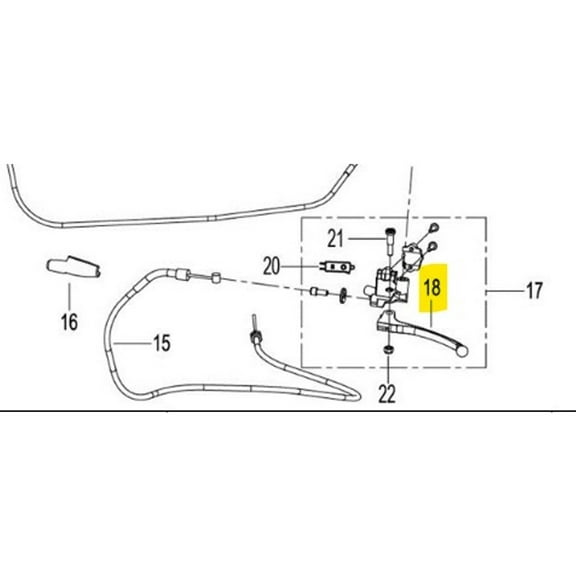 Benelli OEM Clutch Lever TNT135 2020  40084J020100