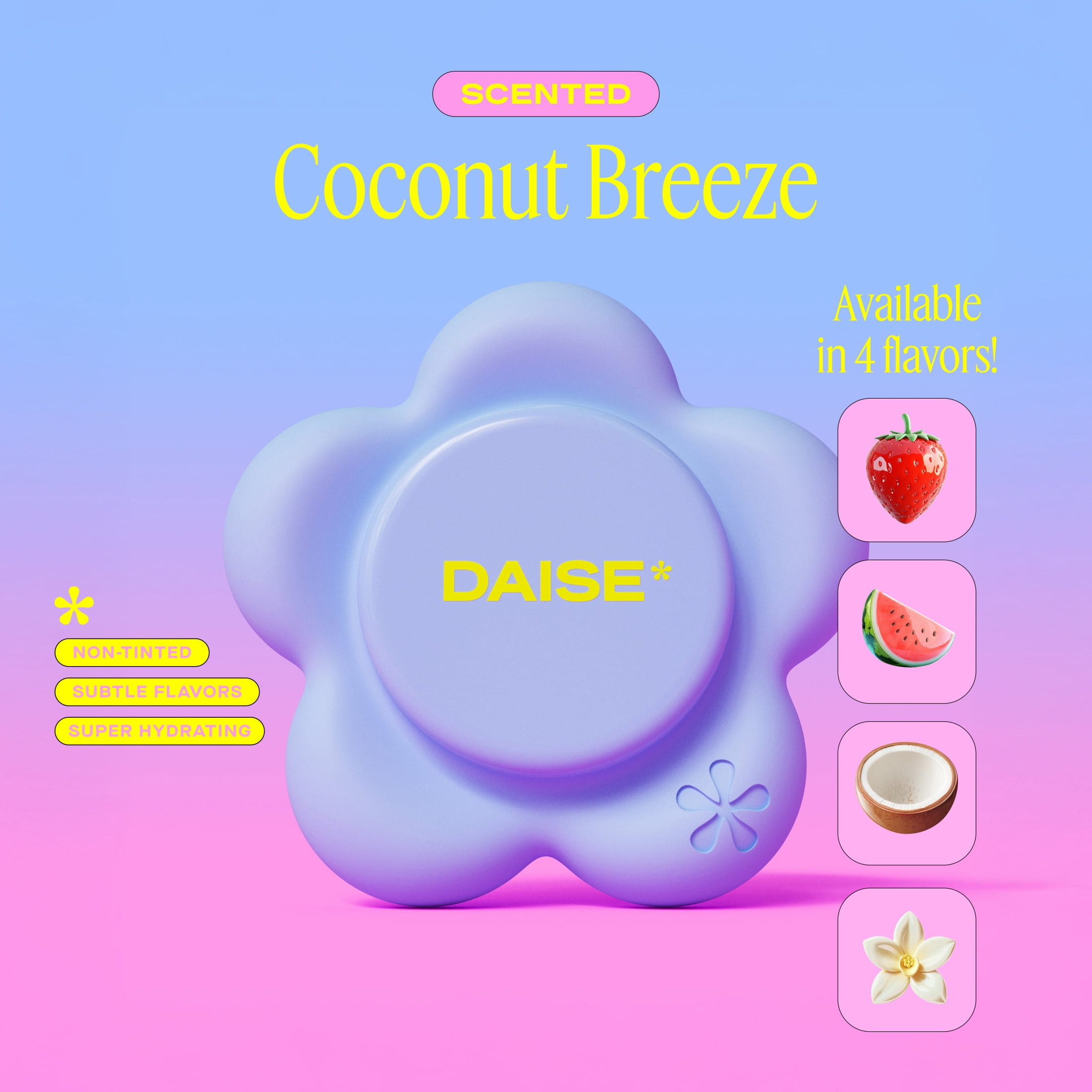 DAISE Lip Service Lip Balm Phone Pod in Coconut Breeze, With Vitamin E and Shea Butter, 1.7 g