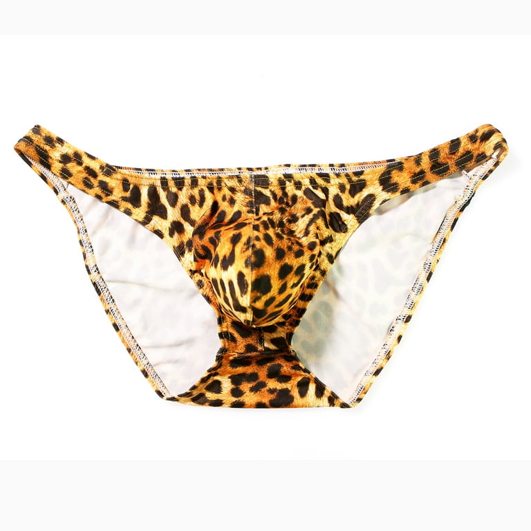 Women's Underwear Sexy Fun Leopard Print Ice Silk Seamless Low