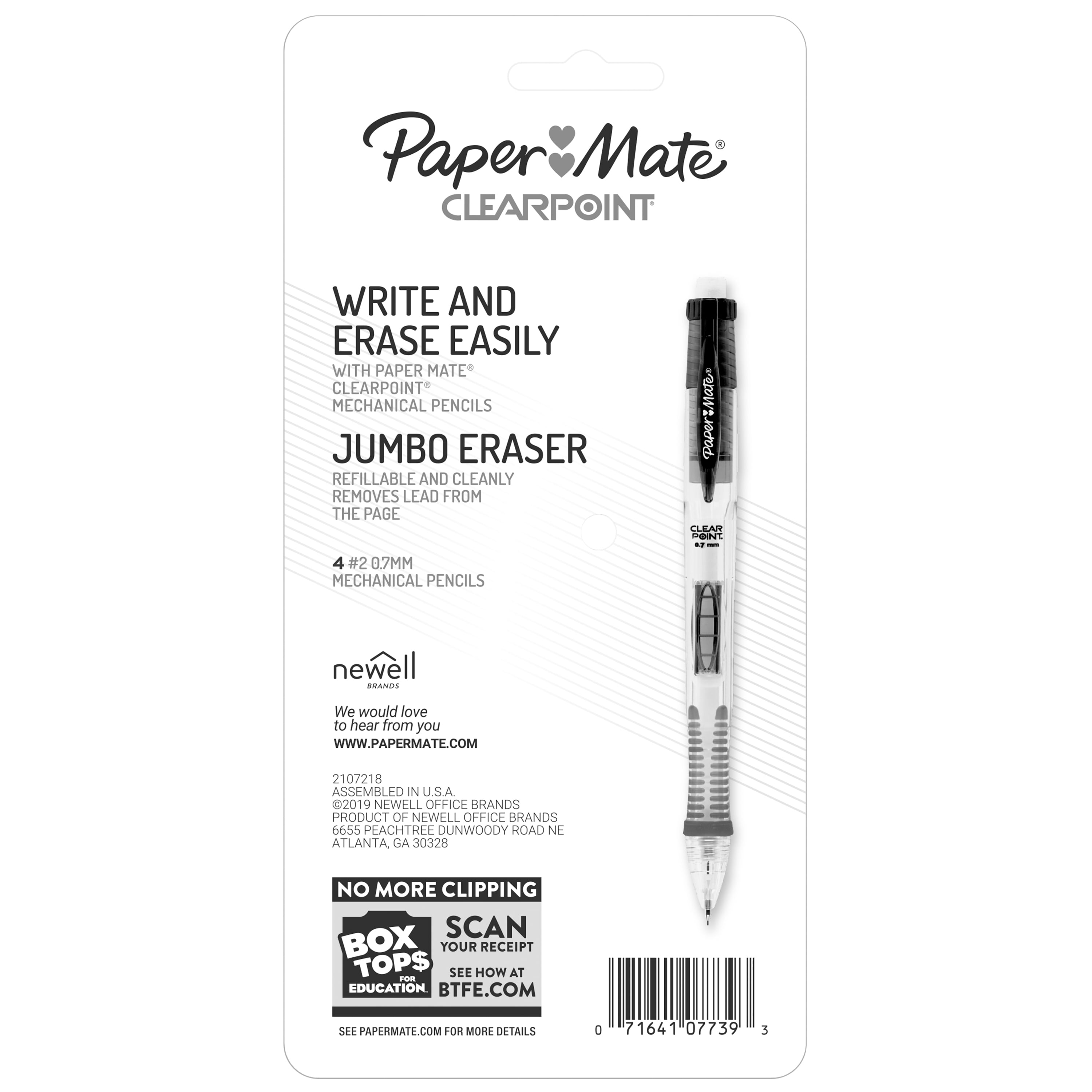 Paper Clear point Pencils, 0.7mm, HB #2, Fashion Barrels, 4 Count - Walmart.com