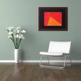 thumbnail image 3 of Trademark Fine Art "Abstract Orange Triangle" Canvas Art by Claire Doherty, Black Matte, Wood Frame, 3 of 4