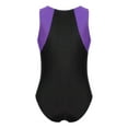 thumbnail image 2 of Hansber Kids Boys Girls Sleeveless Gymnastics Leotard Tumbling Training Bodysuit Ballet Dance Unitard Purple 10, 2 of 5