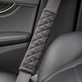 thumbnail image 4 of GoXteam 4 Pack Universal Soft and Comfortable Car Seat Belt Pads Harness Pads Pram Strap Covers Backpack Shoulder Pad Automotive Seat Belt Cushion Pad Cover for Adults, Black, 4 of 7