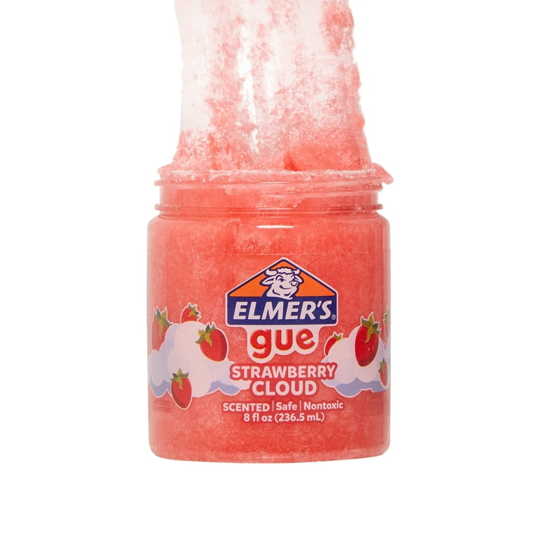 Elmer's GUE Premade Slime, Strawberry Cloud Slime, Scented, 2 Count