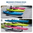 thumbnail image 3 of TacleeKii 3 Tier Freestanding Kayak Storage Rack with Wheels, Adjustable Kayak Racks for Garage and Outdoor, Kayak Stands for Canoes, Kayaks, SUP and Surfboards, 3 of 10