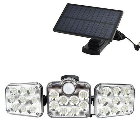 

Solar Lights Outdoor Indoor Motion Sensor LED Flood Light Solar Powered Lights Outside 4 Adjustable Heads Solar Indoor Lights For House Led Wall Light With Christmas Star Outdoor Light Large Icicle