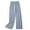 Gray, variant on Women's Elastic High Waist Drawstring Wide Leg Pleated Pants Casual Solid Loose Fit Summer Chiffon Flowing Long Trousers