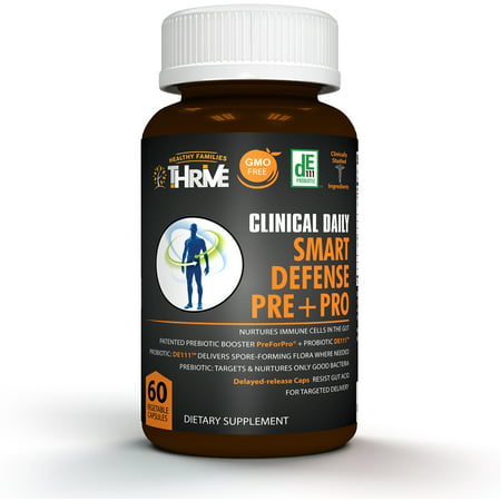CLINICAL DAILY Smart Defense Pre + Pro Prebiotics and Probiotics for Men & Women. Potent DUAL ACTION - Now Align Life Immune Support PLUS Digestive Gut Health. 60 Vegetarian Delayed Release