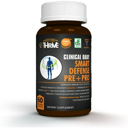 Center Digestive Health Nutrition CLINICAL DAILY Smart Defense Pre + Pro Prebiotics and Probiotics for Men & Women. Potent DUAL ACTION - Now Align Life Immune Support PLUS Digestive Gut Health. 60 Vegetarian Delayed Release Capsules ()