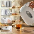 thumbnail image 3 of OVENTE Electric Kettle, 1.7L Fast Boiling Water Heater for Coffee or Tea, BPA Free with Water Level Gauge, Auto Shut-Off, Boil-Dry Protection, Indicator Light and Removable Filter, White KP72W, 3 of 9