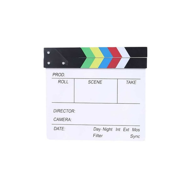Seitruly Clapperboard de película, accesorio, placa de aviso, patrón impreso, resistente, grabación de vídeo, Director, claquetas, tableros de Electrónica  Color grande 30*27 CM