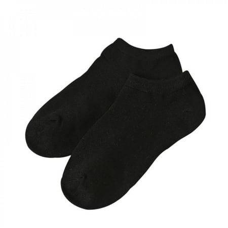 

Clearance Sale!Women Summer Autumn Cotton Sports Invisible Socks Japanese Cute College Wind Candy Color Socks Black