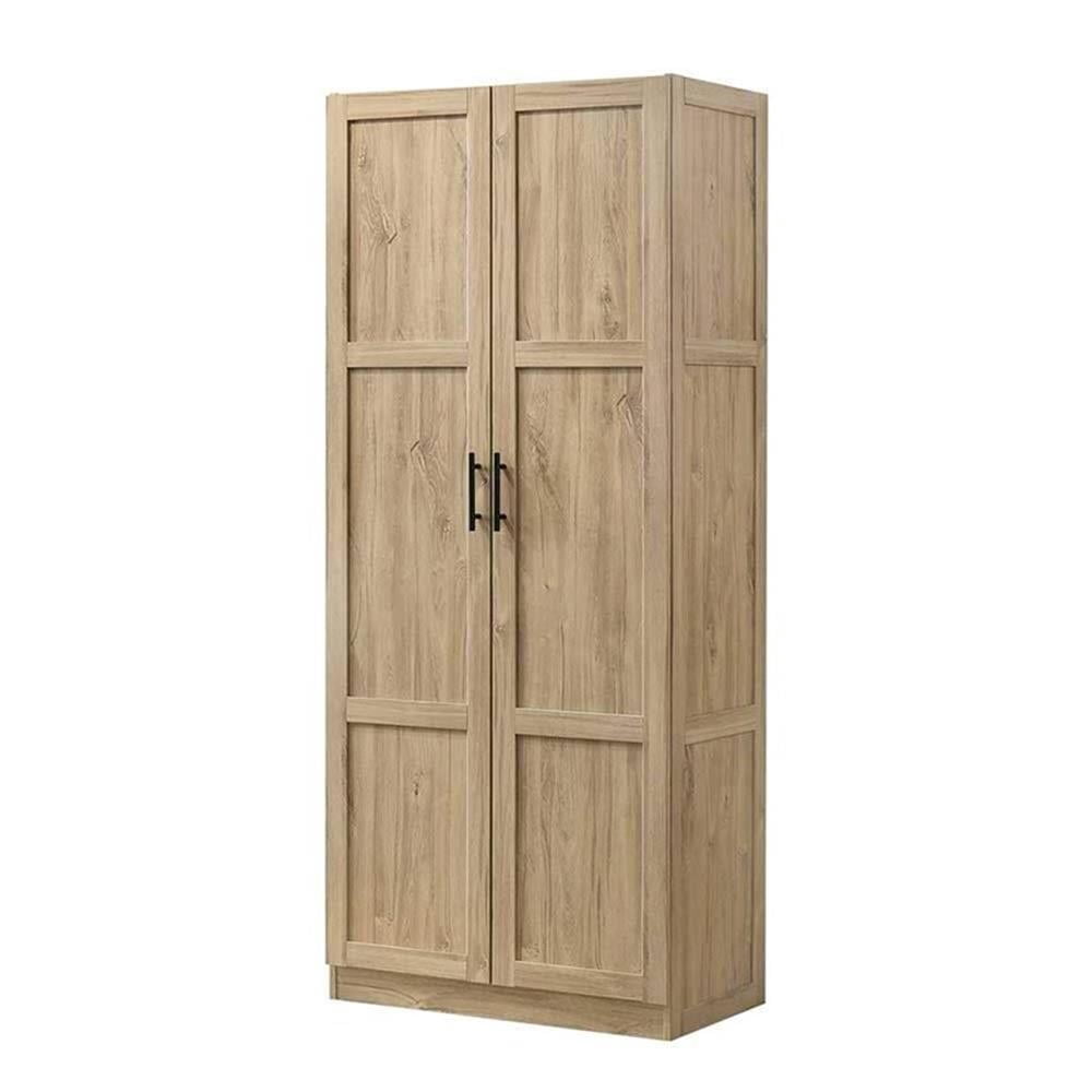 Pemberly Row Contemporary Engineered Wood Storage Cabinet in Light Wood