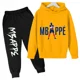 thumbnail image 3 of Ropa para niños Conjunto de sudadera con capucha para niños y pantalones de sudadera Conjunto deportivo de 2 piezas para niños y niñas Ropa estampada de Mbappé, 3 of 5