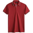 thumbnail image 6 of Geeksport Polo Shirts for Men Short Sleeve Solid Color Causal Collared Golf Tennis T-Shirt Men's Golf Polo Shirts Business Polo Shirts Red M, 6 of 8