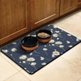 thumbnail image 3 of Boho Daisy Dog Food Mat with Artistic Floral Print, Non-Slip Absorbent Pet Feeding Mat for Dog Lovers, Easy Clean, 3 of 7