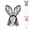Black, variant on Women Lace Bunny Ear Headband With Veil Decorative Hair Accessory Party Headpiece