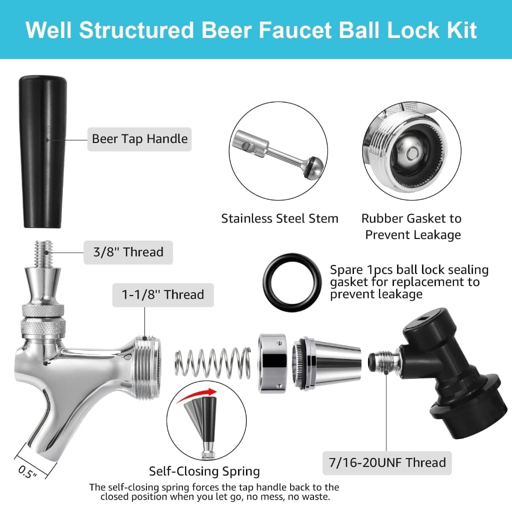 High Quality Beer Tap Home Brewing Equipment Produced For Bar And Home Use