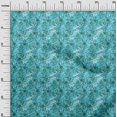 thumbnail image 3 of oneOone Velvet Turquoise Blue Fabric Abstract Floral Craft Projects Decor Fabric Printed By The Yard 58 Inch Wide-1ra, 3 of 5