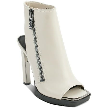 

DKNY Women s Malia Square Toe Zip Shooties White Size 11