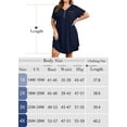 thumbnail image 6 of SHOWMALL Women's V Neck Sleep Shirt Dress – Short Sleeve Lightweight Nightgown with Pocket, Soft Pajama Sleepwear for Lounge & Nightwear, US Size 5X in Vivid Black Yellow Floral, 6 of 9