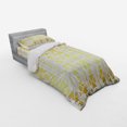 thumbnail image 3 of Ambesonne Ethnic Bedding Set 4 Pcs, Prehistoric Ombre Borders, Queen, Yellow and White, 3 of 3