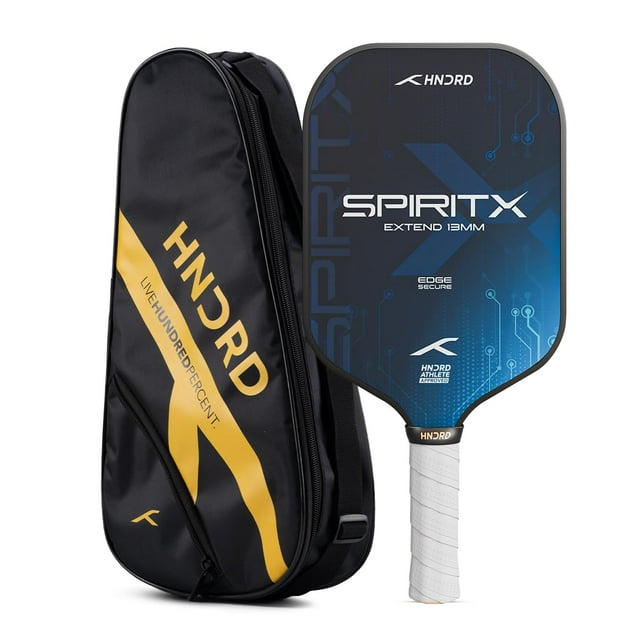 Spirit-X Pickleball Paddle, 13mm Core Power Play, 13mm Ensures Optimized Play Performance, With Bag | Colour - Black & Navy