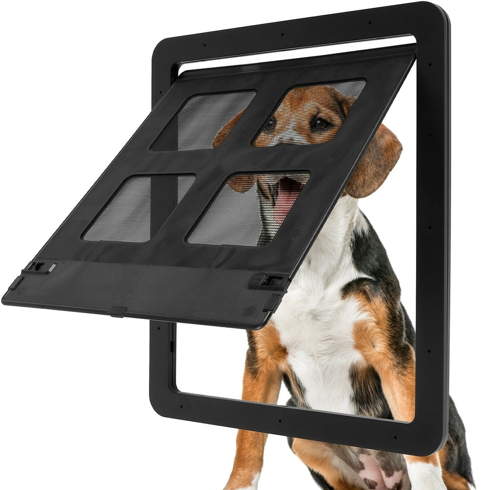 AMERTEER Large Cat Screen Door Plastic Pet Door Lockable Small Dog