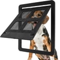 thumbnail image 1 of Large Cat Screen Door Plastic Pet Door Lockable Small Dog Door Pet Screen Gate Protector Doggy Sliding Door Premium Cat Flap Door 4 Modes for Small Cats Dogs Pets Up to 30Lb, 1 of 11