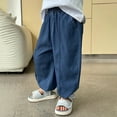 thumbnail image 4 of LUOGENLI Teen Boys Jeans Size 18-20 Boys Loose Jeans Casual Street Style Wide Leg Hop Loose Jeans Boys Jeans Size 18 Relaxed Fit Blue 8-9 Years, 4 of 6