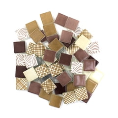 Mosaic Mercantile Patchwork Tiles - Maroon/Tan, 1 lb