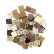 Mosaic Mercantile Patchwork Tiles - Maroon/Tan, 3 lb