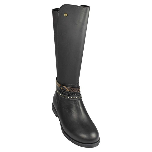 Bota alta coqueta mujer negro sintetico 92907a LEON 92907amp
