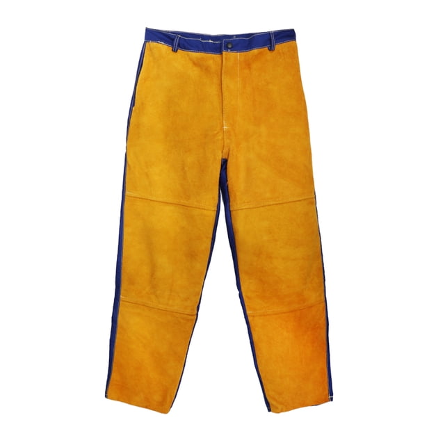 Pantalones de Soldadura de material cuero de material cuero de Resistentes Al Calor Pantalones de Soldadura Antiescalda METRO Yotijar Pantalones de protección de soldadura