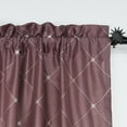 thumbnail image 2 of Home Soft Things 2 Piece Doris Diamond Embroidery Faux Silk Curtain set - Dusty Purple - 60" x 84", 2 of 8