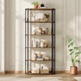 thumbnail image 3 of 6-Tier Bookshelf, Bookcase with Metal Frame, Book Shelf for Living Room, Home Office, Industrial Style, 3 of 7